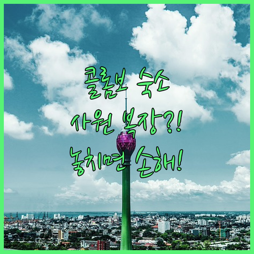 스리랑카 콜롬보 숙소 추천 TOP 4 우주비하라야 사원 복장 에티켓 위치 시설 조식 분석