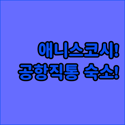 애니스코시 숙소 추천 뚜벅이 여행자가 더블린 공항으로 이동하기 편한 위치