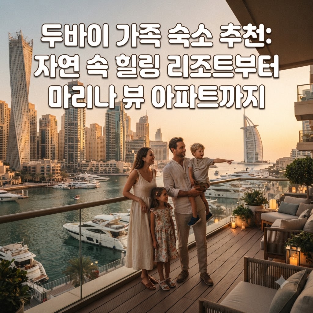두바이 가족 숙소 추천 자연 속 힐링 리조트부터 마리나 전망 아파트먼트까지