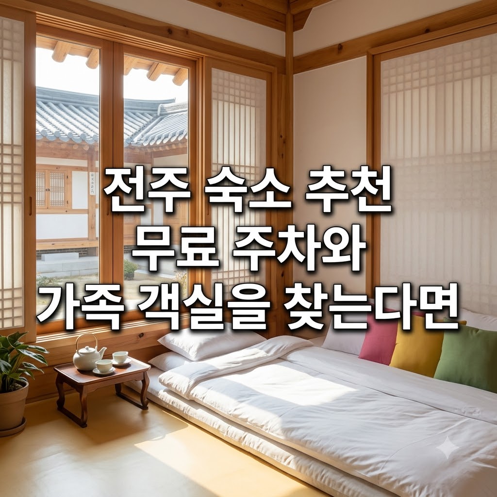 전주 숙소 추천 무료 주차와 가족 객실을 찾는다면