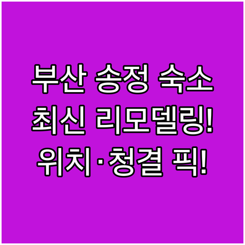 부산 송정 숙소 추천 리모델링으로 깨끗하고 위치 좋은 부산 송정 스테이