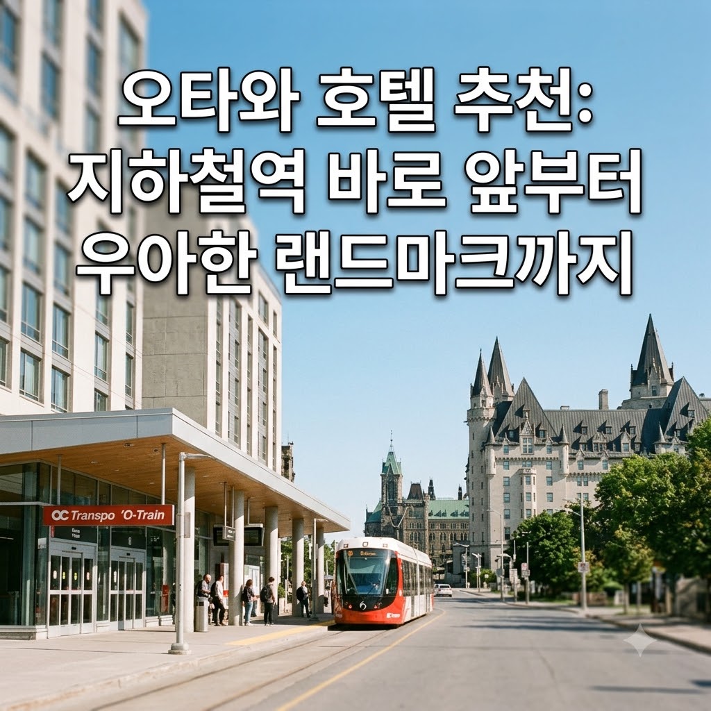 오타와 호텔 추천 지하철역 바로 앞부터 고풍스러운 랜드마크까지