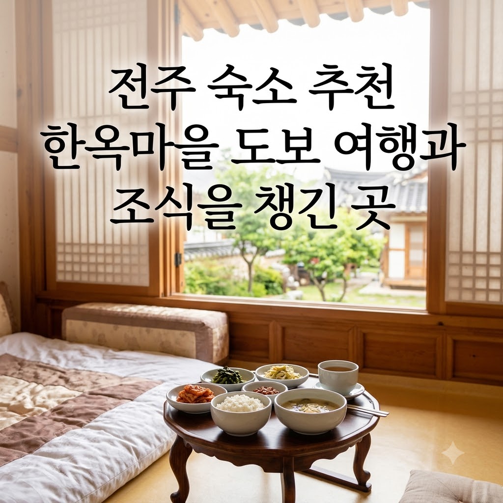전주 숙소 추천 한옥마을 도보 여행과 조식을 챙긴 곳