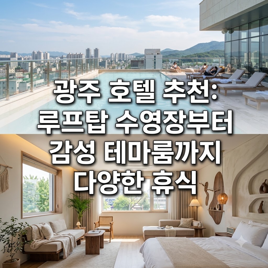 광주 호텔 추천 루프탑 수영장부터 감성 테마룸까지 다채로운 휴식