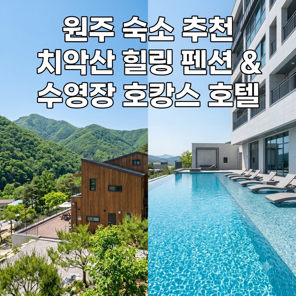 원주 숙소 추천 치악산 힐링 펜션과 수영장 갖춘 호캉스 호텔