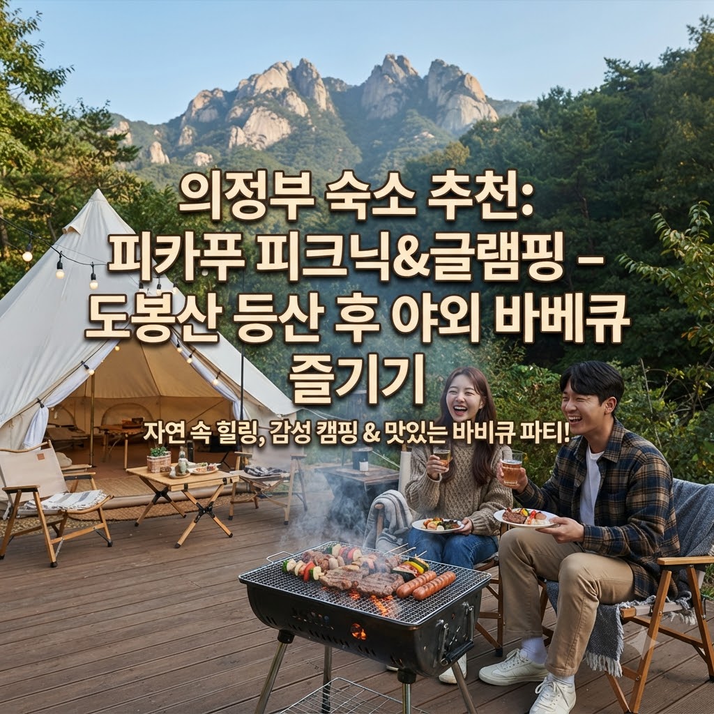 의정부 숙소 추천 도봉산 산행 후 야외 바베큐 즐기는 피카푸피크닉앤글램핑