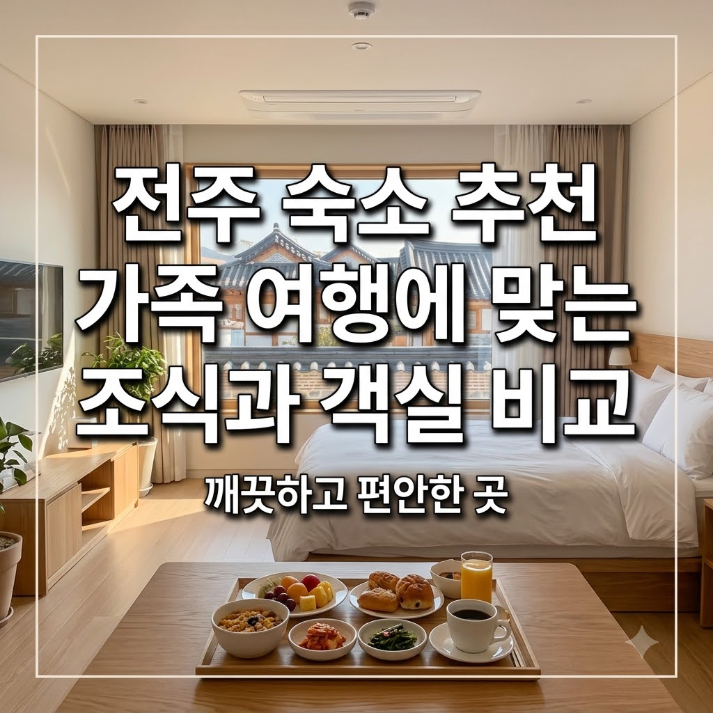 전주 숙소 추천 가족 여행에 맞는 조식과 객실 비교