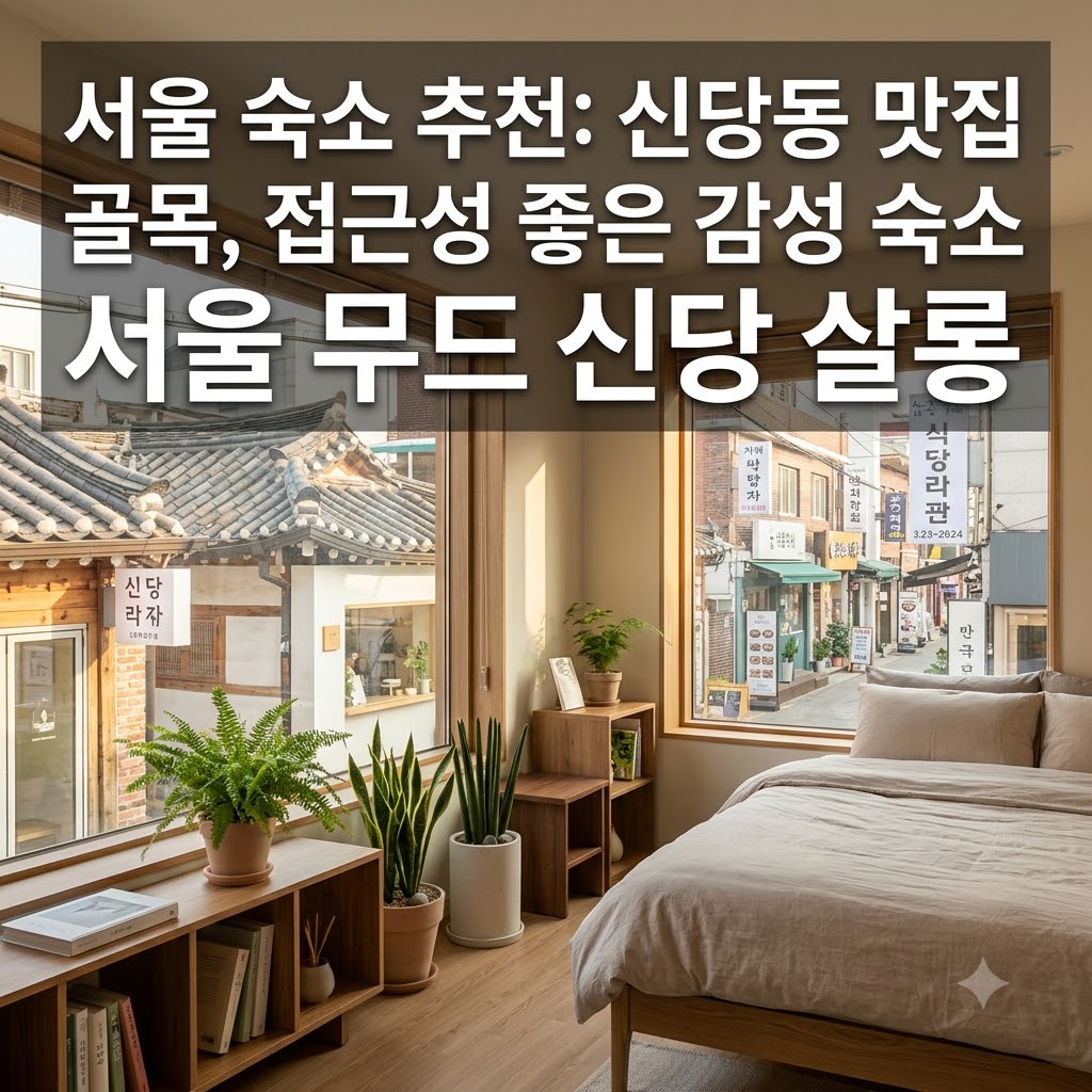 서울 숙소 추천 신당동 맛집 골목 접근성 좋은 감성 숙소 서울무드 신당살롱
