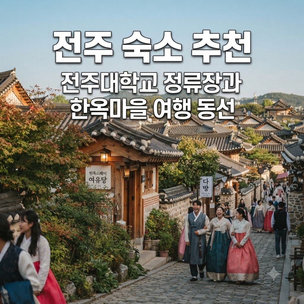 전주 숙소 추천 전주대학교 정류장과 한옥마을 여행 동선