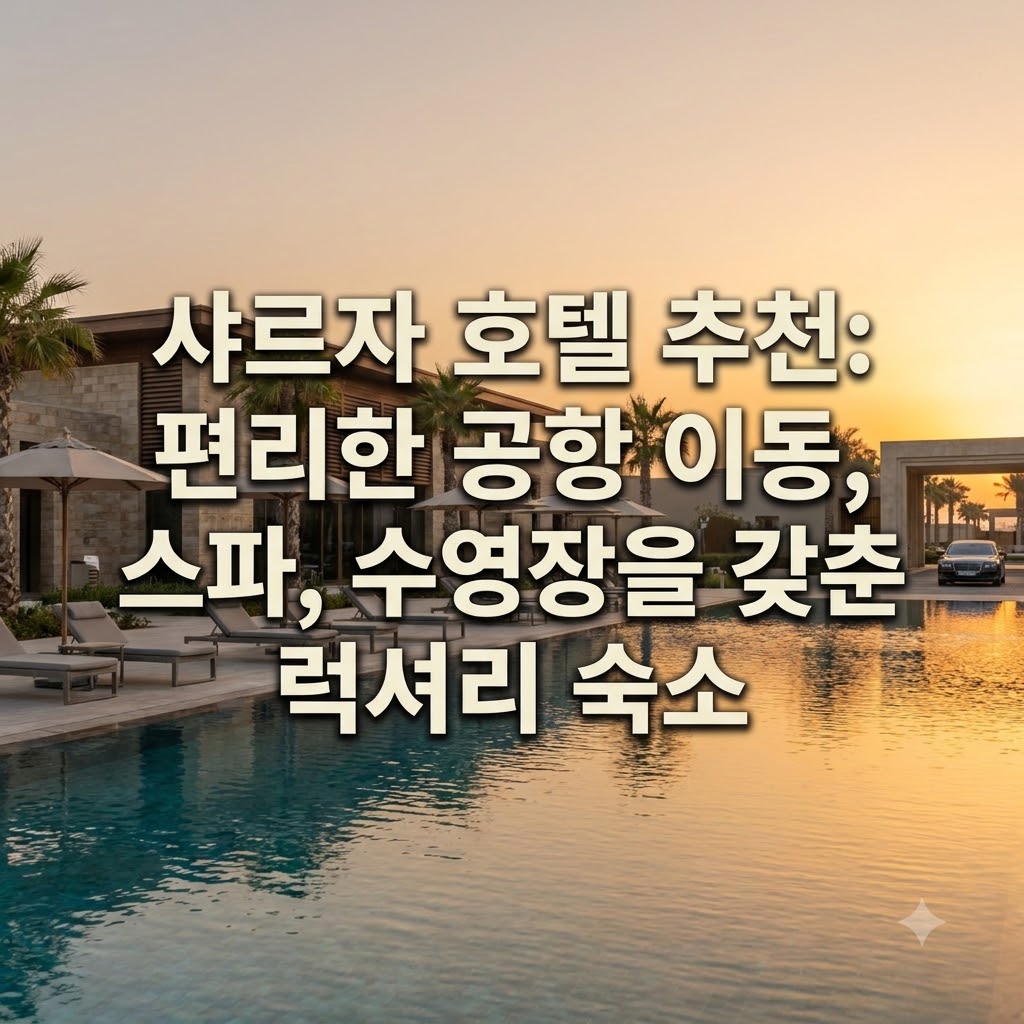 샤르자 호텔 추천 공항 이동 편리한 숙소와 스파 수영장 갖춘 럭셔리