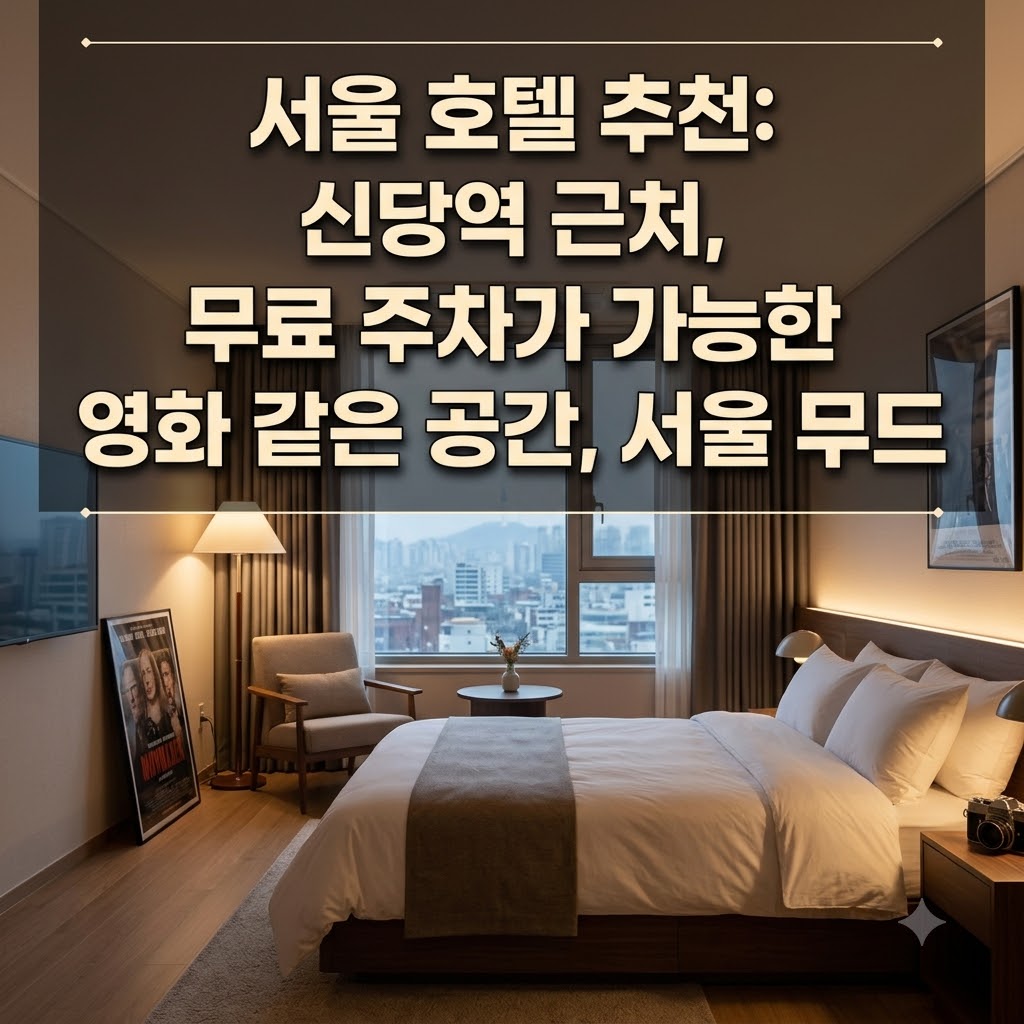 서울 호텔 추천 신당역 인근 무료 주차가 가능한 영화 같은 공간 서울무드