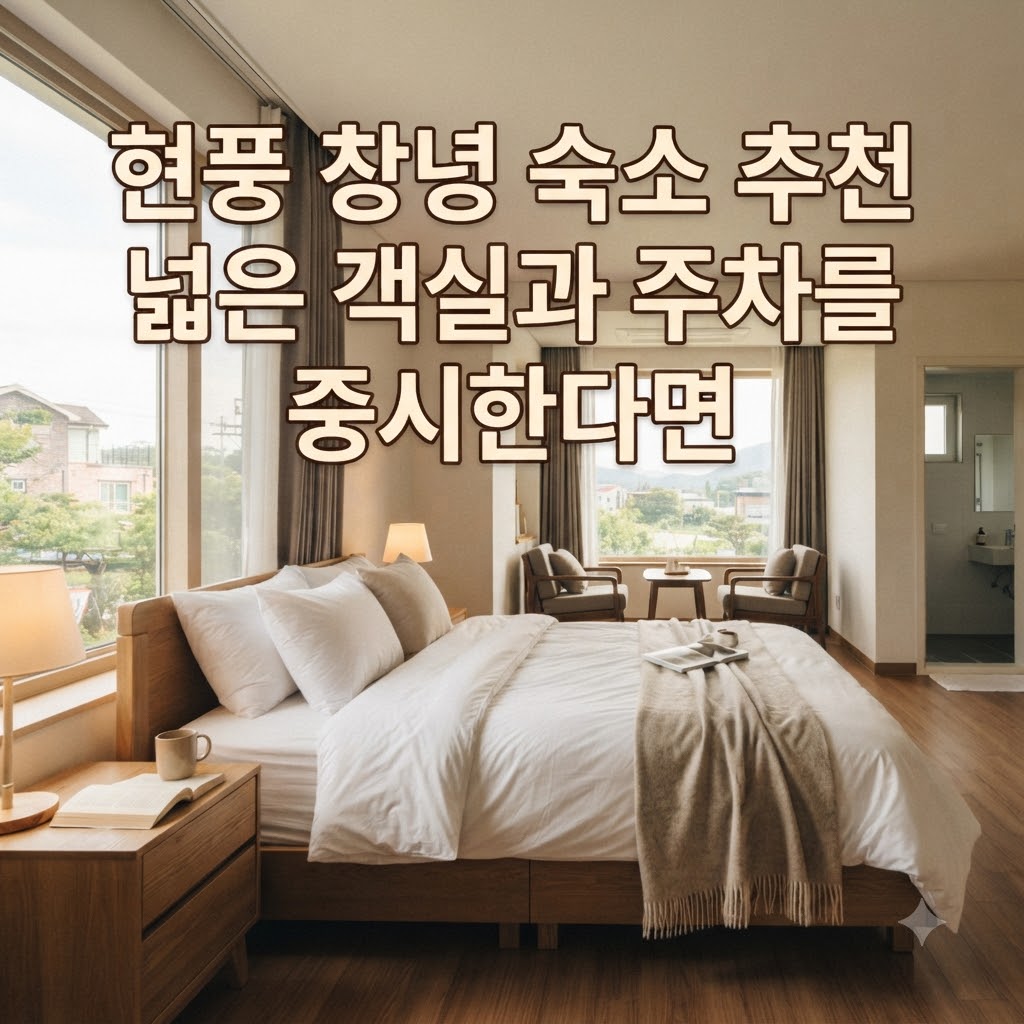 현풍 창녕 숙소 추천 넓은 객실과 주차를 중시한다면
