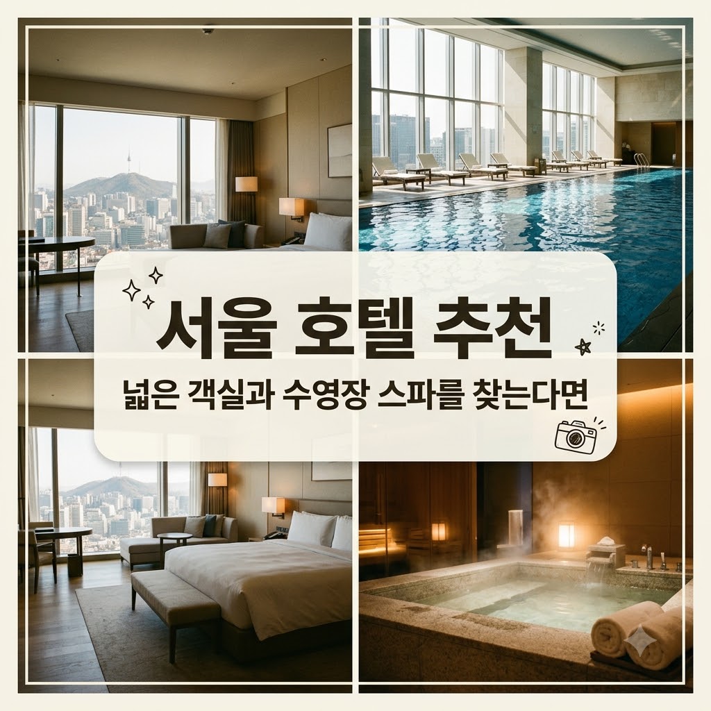 서울 호텔 추천 넓은 객실과 수영장 스파를 찾는다면