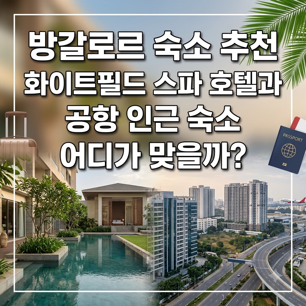 방갈로르 숙소 추천 화이트필드 스파 호텔과 공항 인근 숙소 어디가 맞을까?